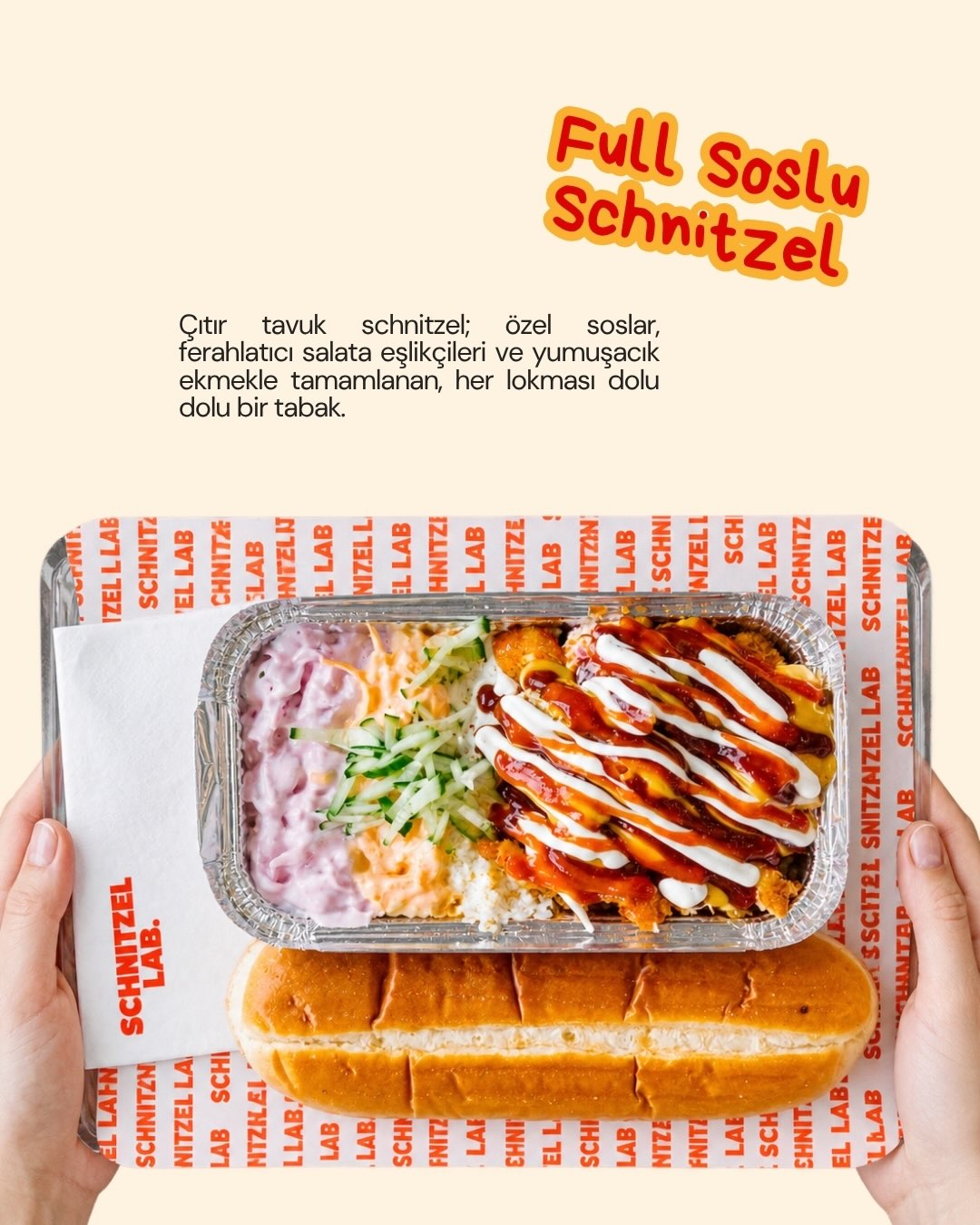 Bol soslu schnitzel servisi